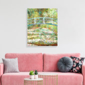 Brug over de vijver van waterlelies | Claude Monet Canvas Afdruk (Insitu (Woonkamer))
