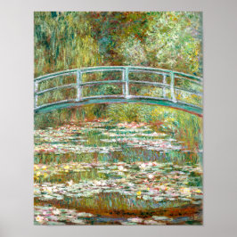 Brug over de vijver van waterlelies | Claude Monet Poster