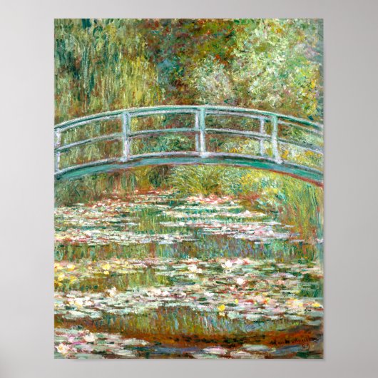 Brug over de vijver van waterlelies | Claude Monet Poster (Voorkant)