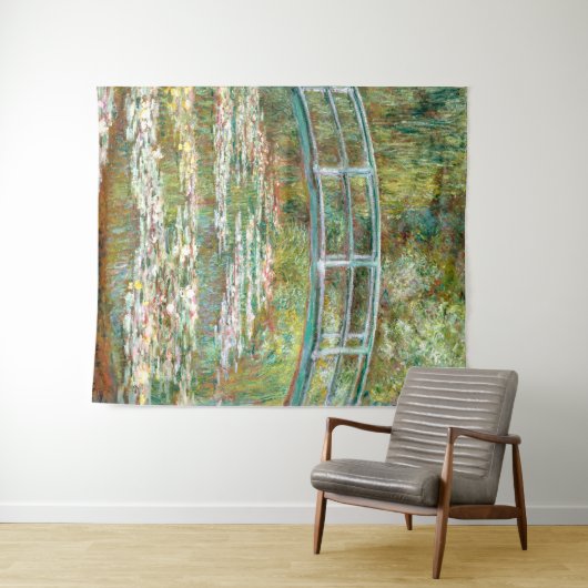 Brug over de vijver van waterlelies | Claude Monet Wandkleed (In Situ (horizontaal))