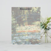 Brug over de waterlieveling door Claude Monet Briefhoofd (Staand voorkant)