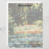 Brug over de waterlieveling door Claude Monet Briefhoofd (Voorkant / Achterkant)