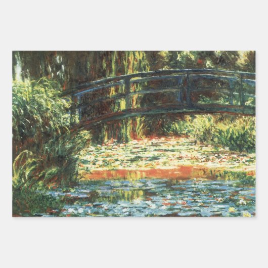 Brug over de waterlieveling door Claude Monet Inpakpapier Vel (Voorkant)