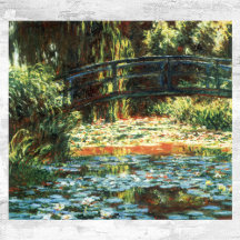 Brug over de waterlieveling door Claude Monet