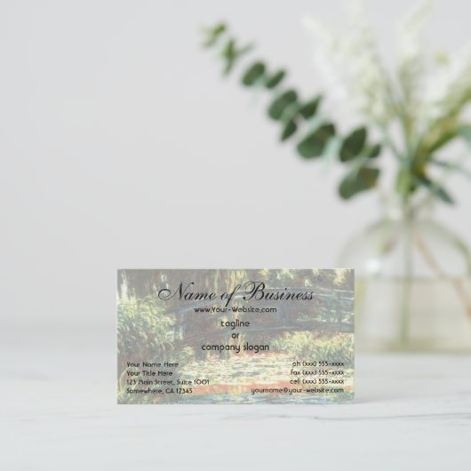 Brug over de waterLily Pond door Claude Monet Visitekaartje (Staand voorkant)