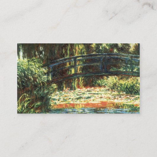 Brug over de waterLily Pond door Claude Monet Visitekaartje (Achterkant)