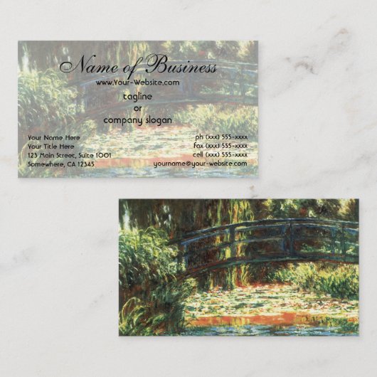 Brug over de waterLily Pond door Claude Monet Visitekaartje (Voorkant / Achterkant)