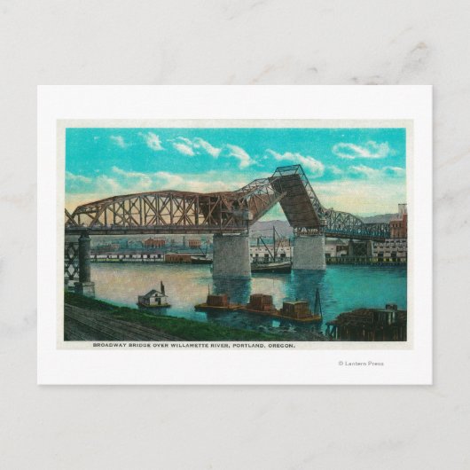 Brug over de Willamette Briefkaart (Voorkant)