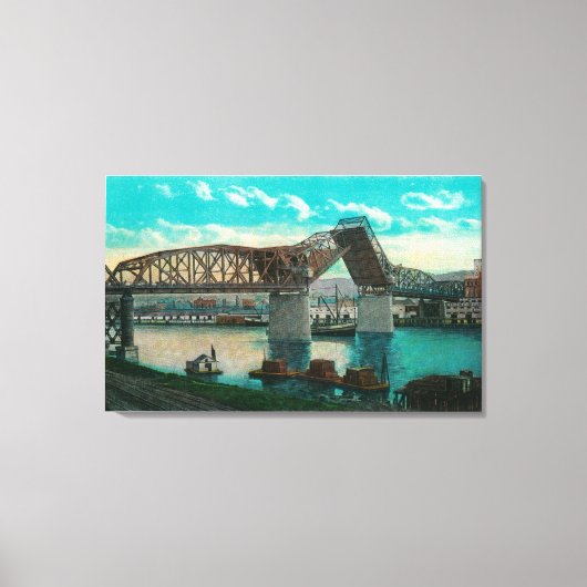 Brug over de Willamette Canvas Afdruk (Voorkant)