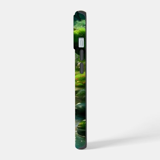 Brug over een beek in het bos. 1 iPhone 15 case (Linkerkant)