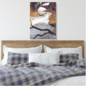 Brug over een bevroren stroom door Alexandra Cook Canvas Afdruk (Insitu (Slaapkamer))