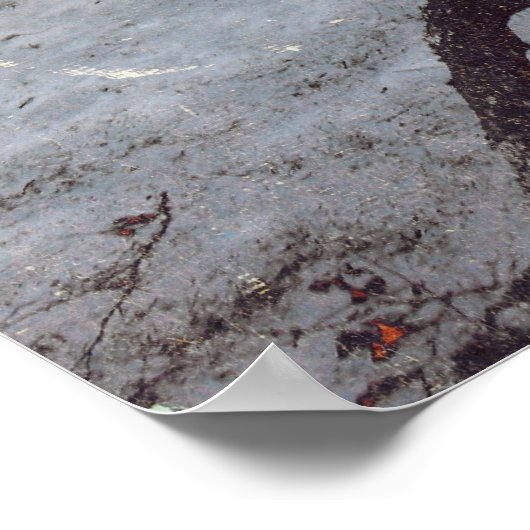 Brug over een bevroren stroom door Alexandra Cook Poster (Hoek)