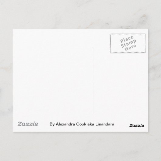 Brug over een bevroren stroom door Linandara Briefkaart (Achterkant)