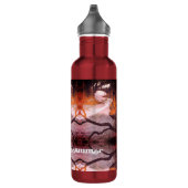 Brug over een foto van een bevroren stream waterfles (Rechts)