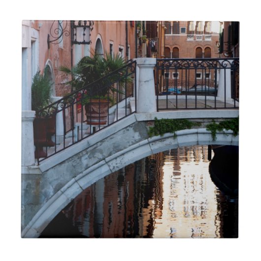 Brug over een kanaal tegeltje (Voorkant)