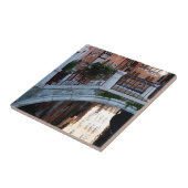 Brug over een kanaal tegeltje (Zijkant)