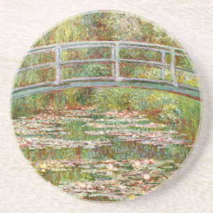 Brug over een Pond van Waterlelies, Claude Monet Zandsteen Onderzetter