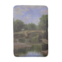 Brug over een rivier (door Santiago Rusiñol) Badmat