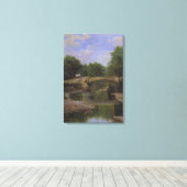 Brug over een rivier in Spanje (door Santiago Rusi Canvas Afdruk (Insitu (Houten vloer))
