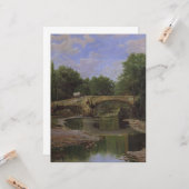 Brug over een rivier in Spanje Kaart (Voorkant / Achterkant in situ)