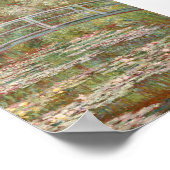 Brug over een waterdief van Monet Poster (Hoek)