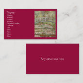 Brug over een waterdief van Monet Visitekaartje (Voorkant / Achterkant)