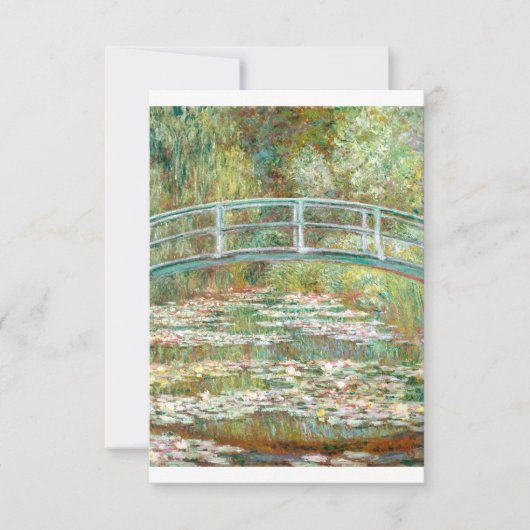 Brug over een waterkant van Claude Monet Bedankkaart (Voorkant)