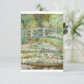 Brug over een waterkant van Claude Monet Bedankkaart (Staand voorkant)