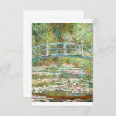 Brug over een waterkant van Claude Monet Bedankkaart (Voorkant / Achterkant)