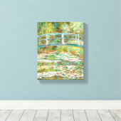 Brug over een waterkant van Claude Monet Canvas Afdruk (Insitu (Houten vloer))