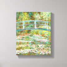 Brug over een waterkant van Claude Monet