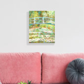 Brug over een waterkant van Claude Monet Canvas Afdruk (Insitu (Woonkamer))
