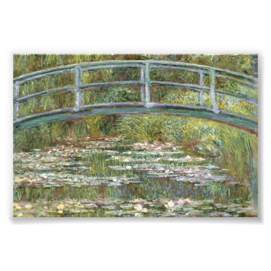 Brug over een waterkant van Claude Monet Foto Afdruk (Voorkant)