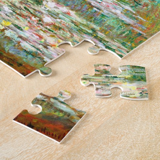Brug over een waterkant van Claude Monet Legpuzzel (Zijkant)