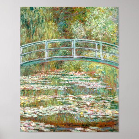 Brug over een waterkant van Claude Monet Poster (Voorkant)