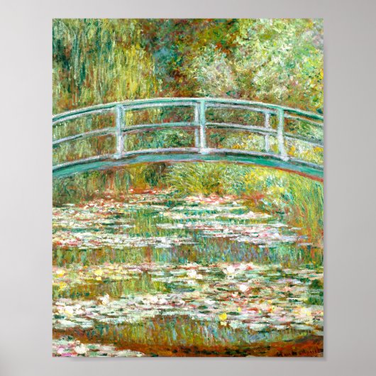 Brug over een waterkant van Claude Monet Poster (Voorkant)