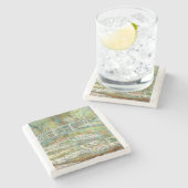 Brug over een waterkant van Claude Monet Stenen Onderzetter (Zijkant)