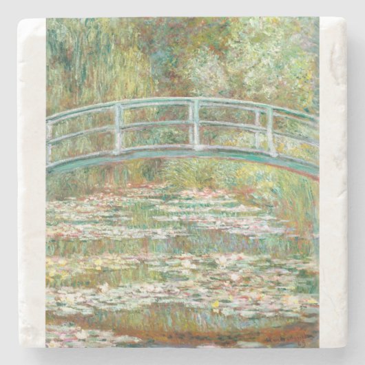 Brug over een waterkant van Claude Monet Stenen Onderzetter (Voorkant)