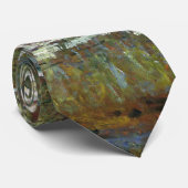 Brug over een waterkant van Claude Monet Stropdas (Opgerold)