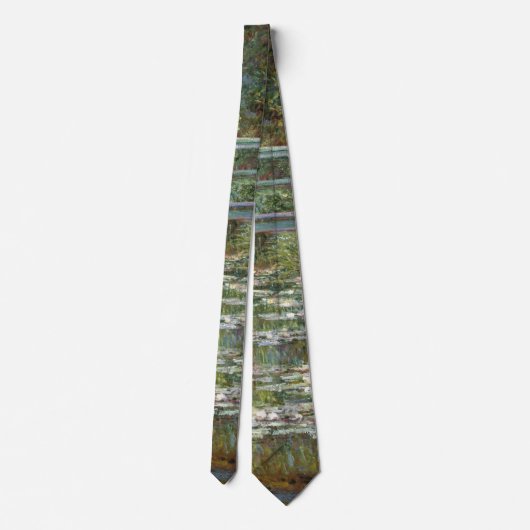 Brug over een waterkant van Claude Monet Stropdas (Achterkant)