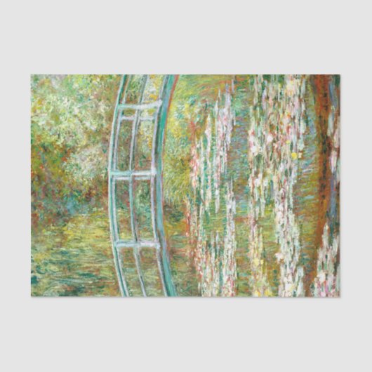 Brug over een waterkant van Claude Monet Tissuepapier (Voorkant)