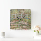 Brug over een waterkant vierkante klok (Huis)