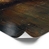  brug over het landschap van de rivierschilderkuns perfect poster (Hoek)