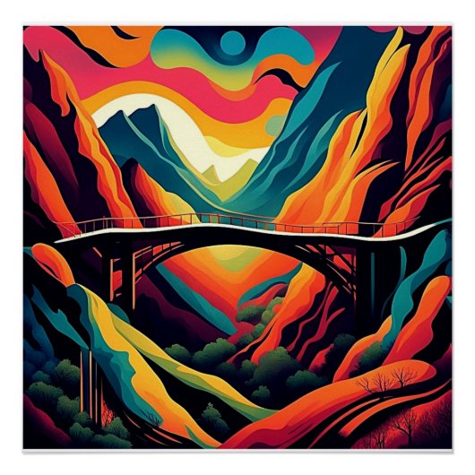 Brug over het ravijn 4 perfect poster (Voorkant)