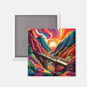 Brug over het ravijn 5 magneet (Voorkant / Achterkant)