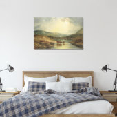 Brug over het Verenigd Koninkrijk Canvas Afdruk (Insitu (Slaapkamer))