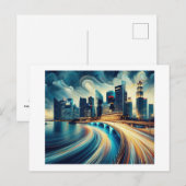 Brug over het water, briefkaart (Voorkant / Achterkant)