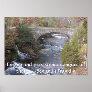 Brug over het water poster