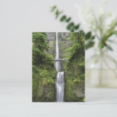 Brug over het watervallandschap briefkaart (Staand voorkant)