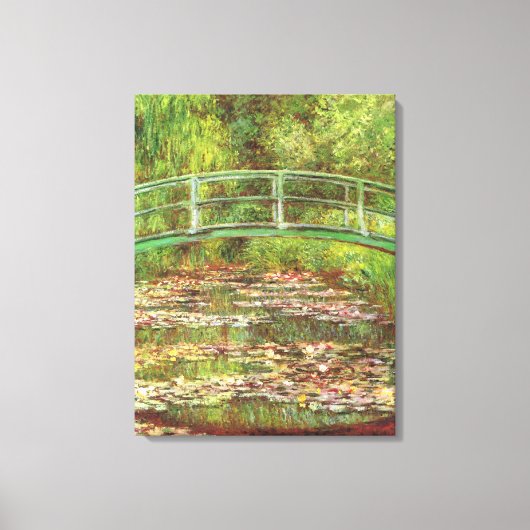 Brug over het zee rozen vijver van Claude Monet Canvas Afdruk (Voorkant)
